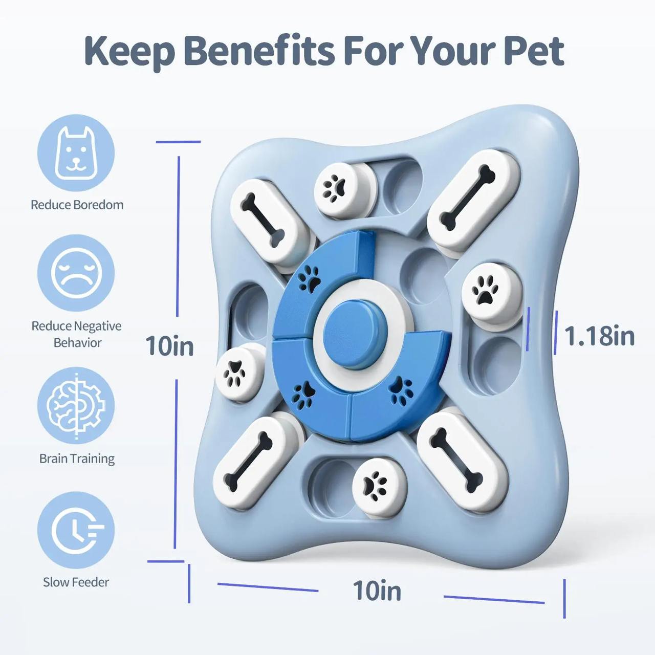 Interactive IQ Puzzle Feeder Bowl for Slow Eating