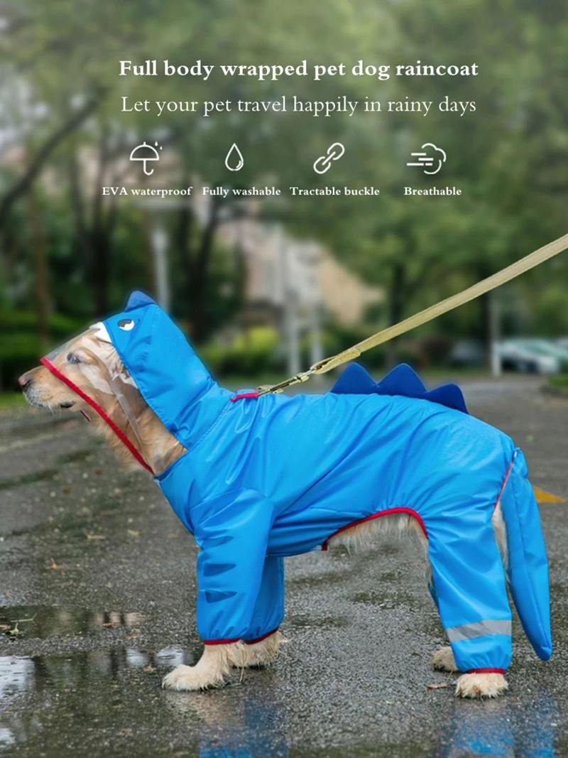 Waterproof Dragon Dog Raincoat with Hood