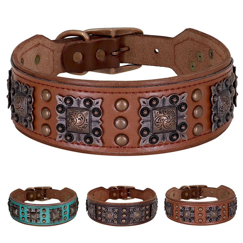 Luxury Genuine Leather Dog Collar