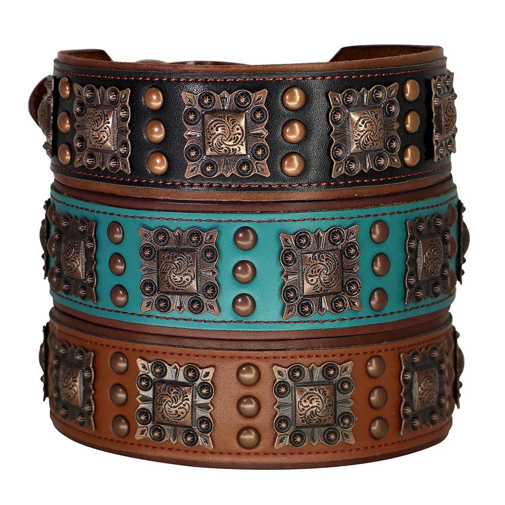 Luxury Genuine Leather Dog Collar