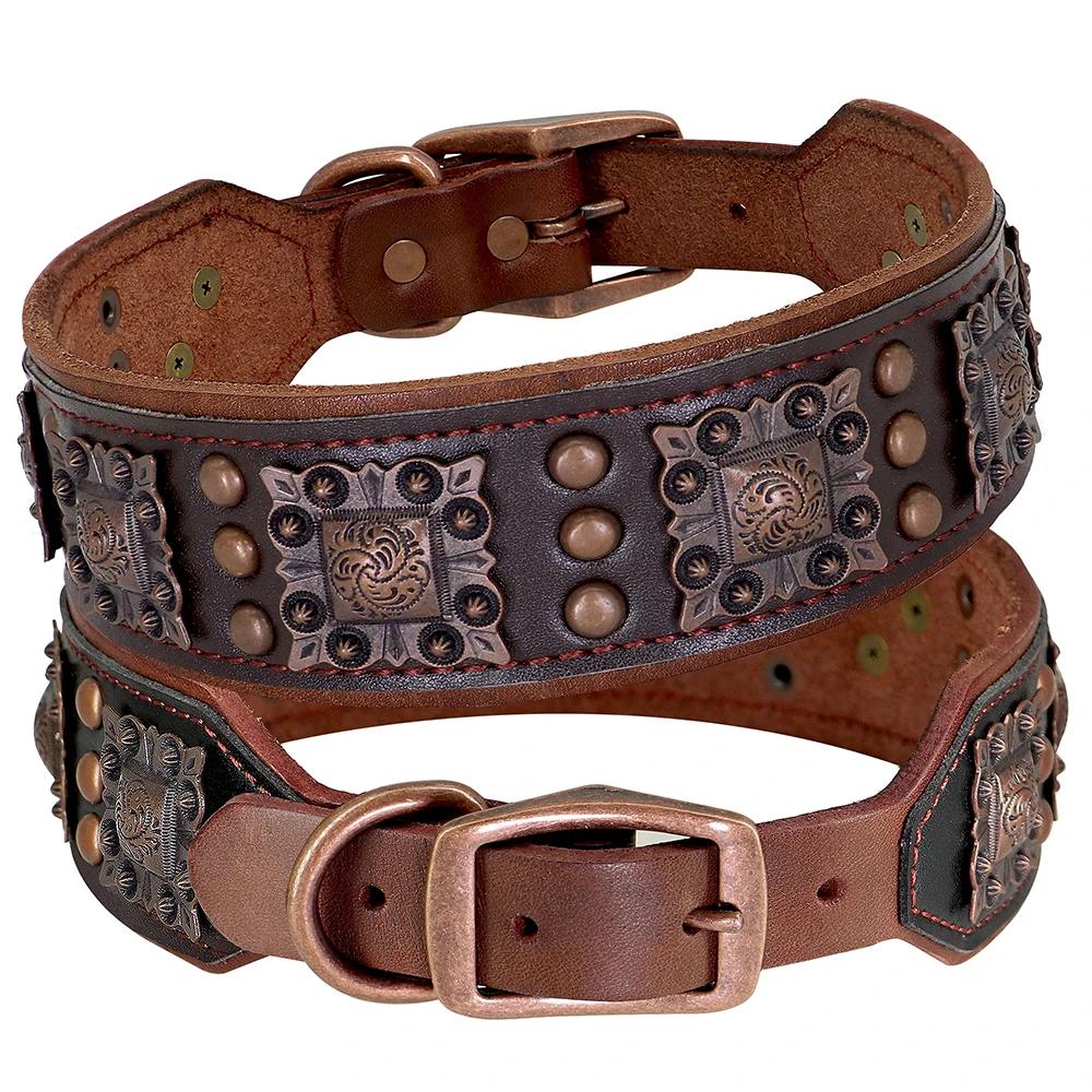 Luxury Genuine Leather Dog Collar