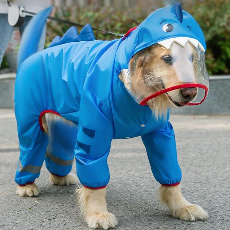 Waterproof Dragon Dog Raincoat with Hood