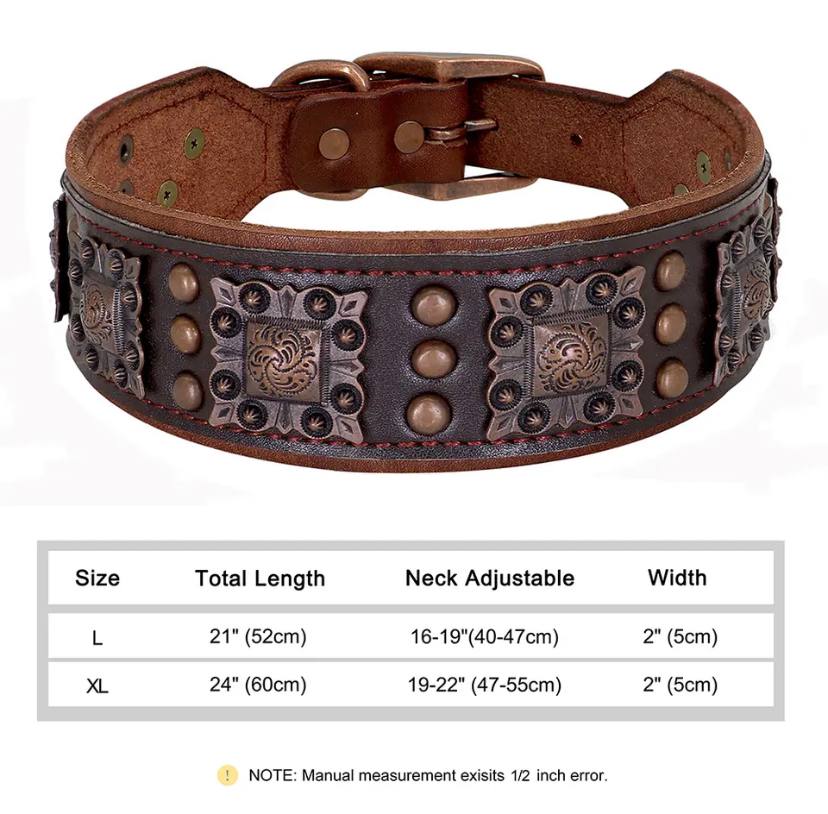 Luxury Genuine Leather Dog Collar