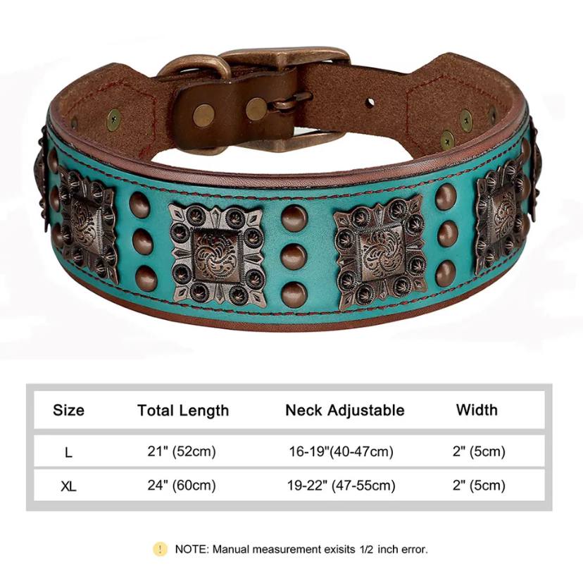 Luxury Genuine Leather Dog Collar