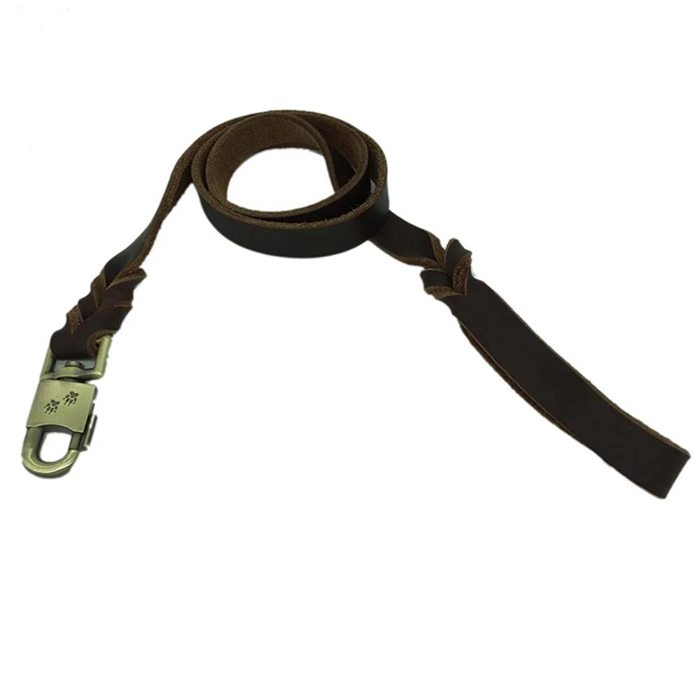 Premium Genuine Leather Dog Leash