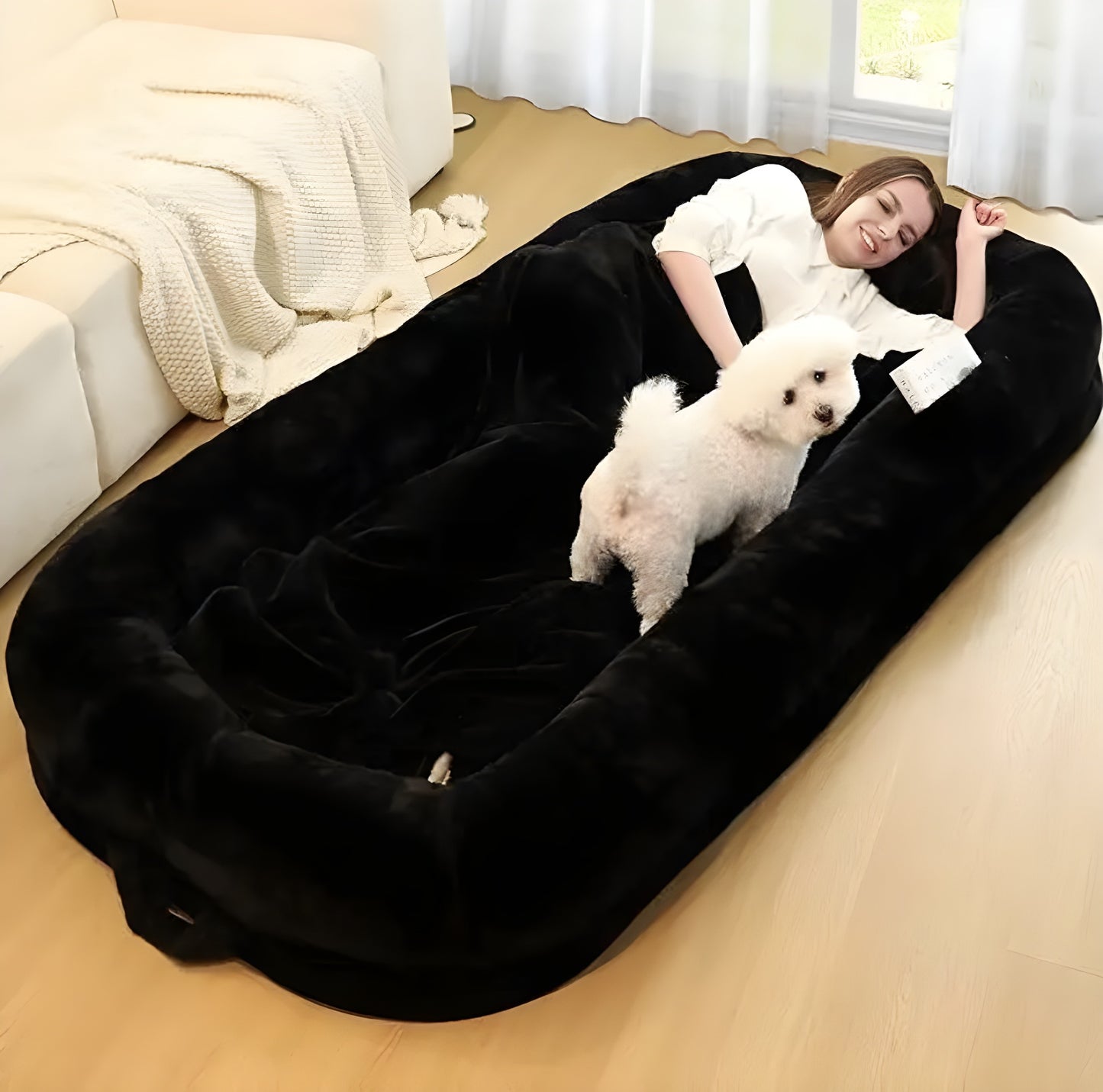 Human and Dog Bed, 71" Long Human Size Dog Bed