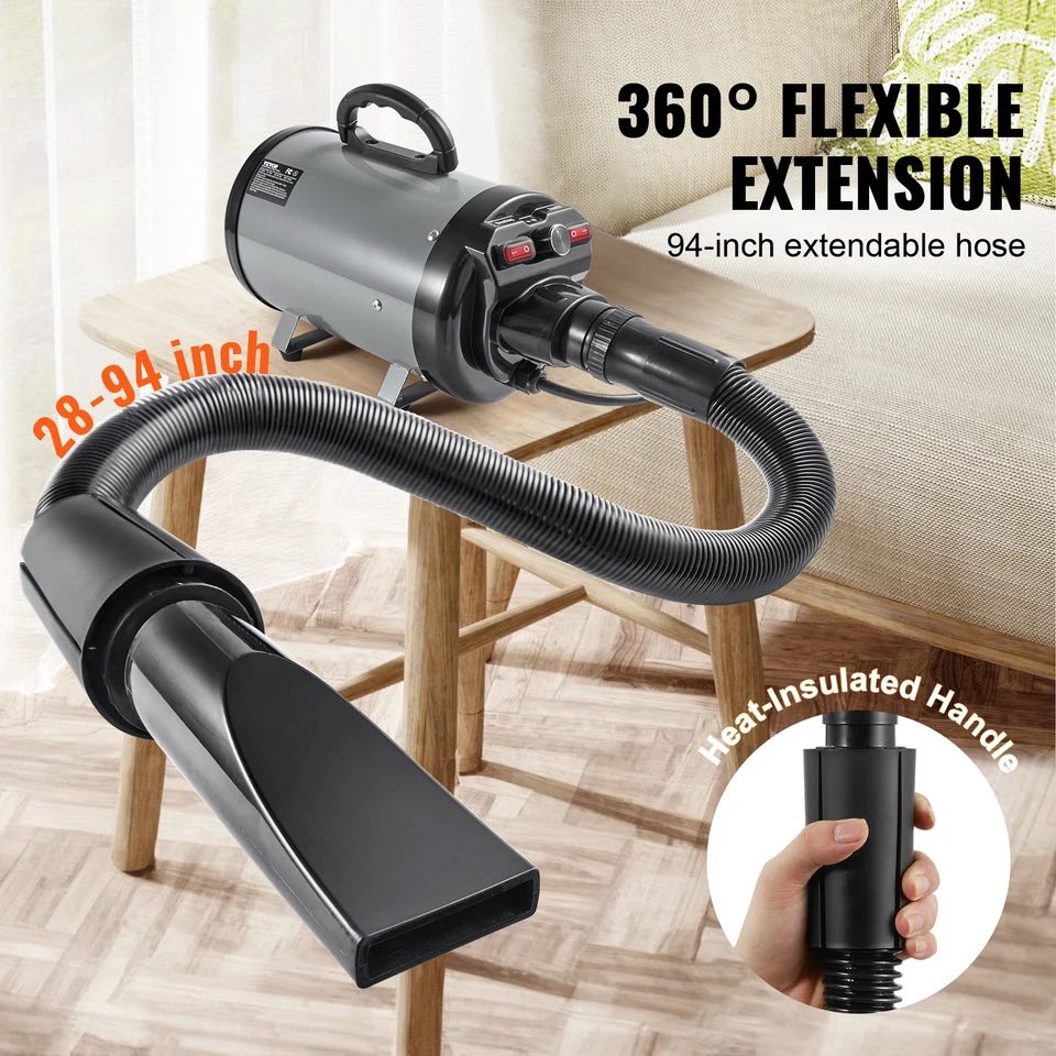 VEVOR 2000W Dog Blow Dryer with Adjustable Speed, Temperature Control