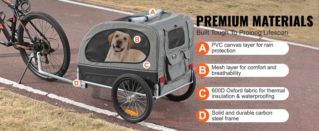 VEVOR Dog Bike Trailer