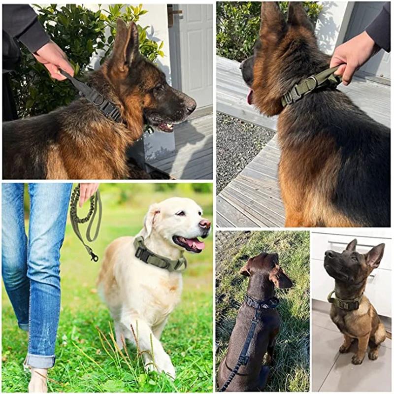 Military Tactical Dog Collar Leash Set