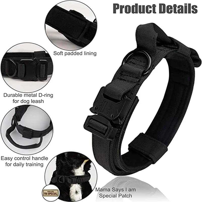 Military Tactical Dog Collar Leash Set