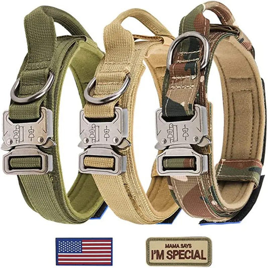 Military Tactical Dog Collar Leash Set