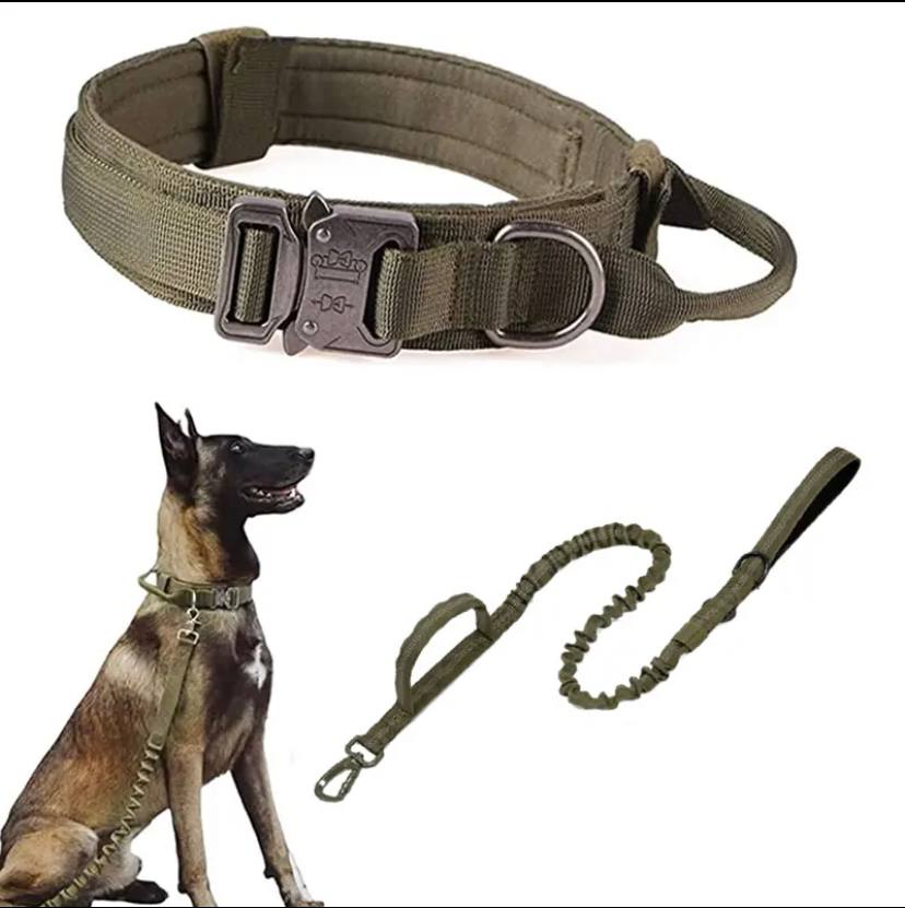 Military Tactical Dog Collar Leash Set