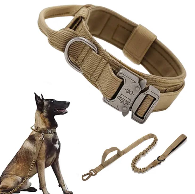 Military Tactical Dog Collar Leash Set