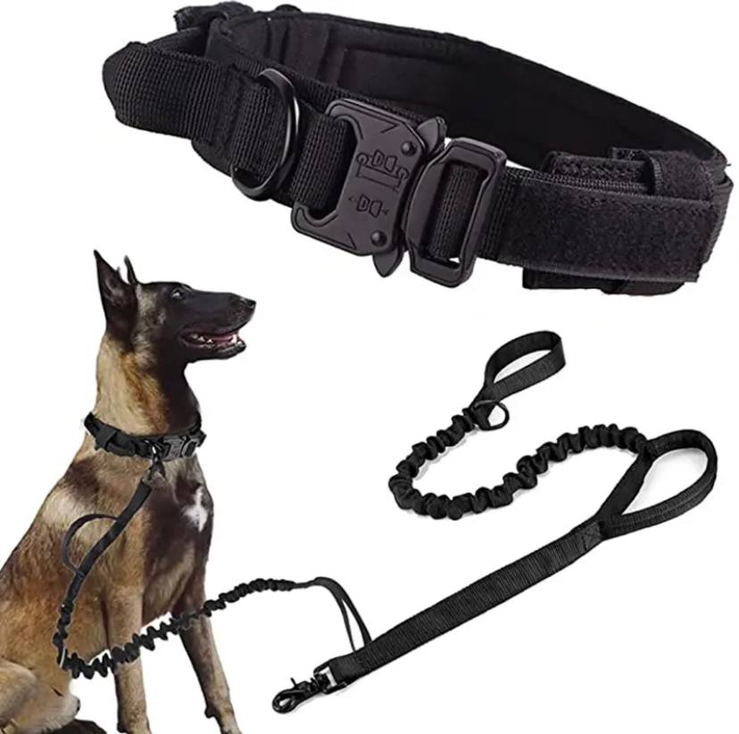 Military Tactical Dog Collar Leash Set