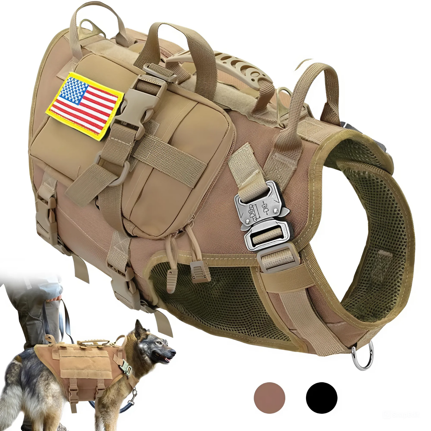 Tactical Dog Harness Military